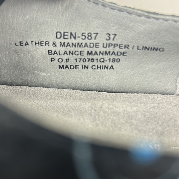 ALEGRIA DEN WOMEN SIZE 37 CLOGS LEATHER NAVY BLUE - Picture 10 of 11